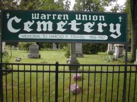 Warren Union Cemetery Sign